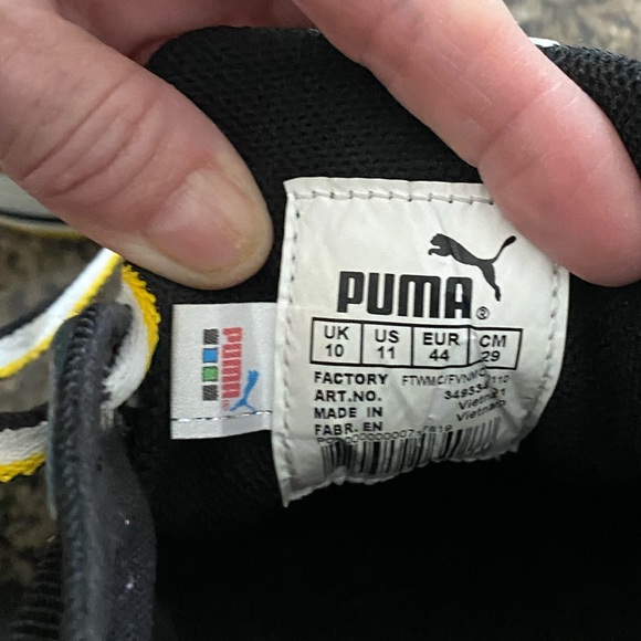 Puma Men's Black/White Sneakers Size 11 - Picture 6 of 6